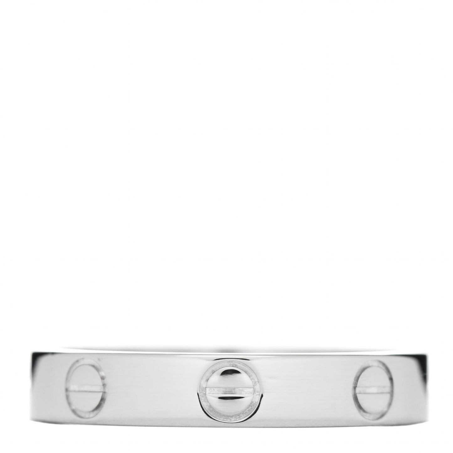 18K White Gold 3.5mm LOVE Wedding Band Ring 55 7.25