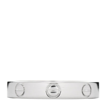 Cartier 18K White Gold 3.5mm LOVE Wedding Band Ring 55 7.25 3 of 4