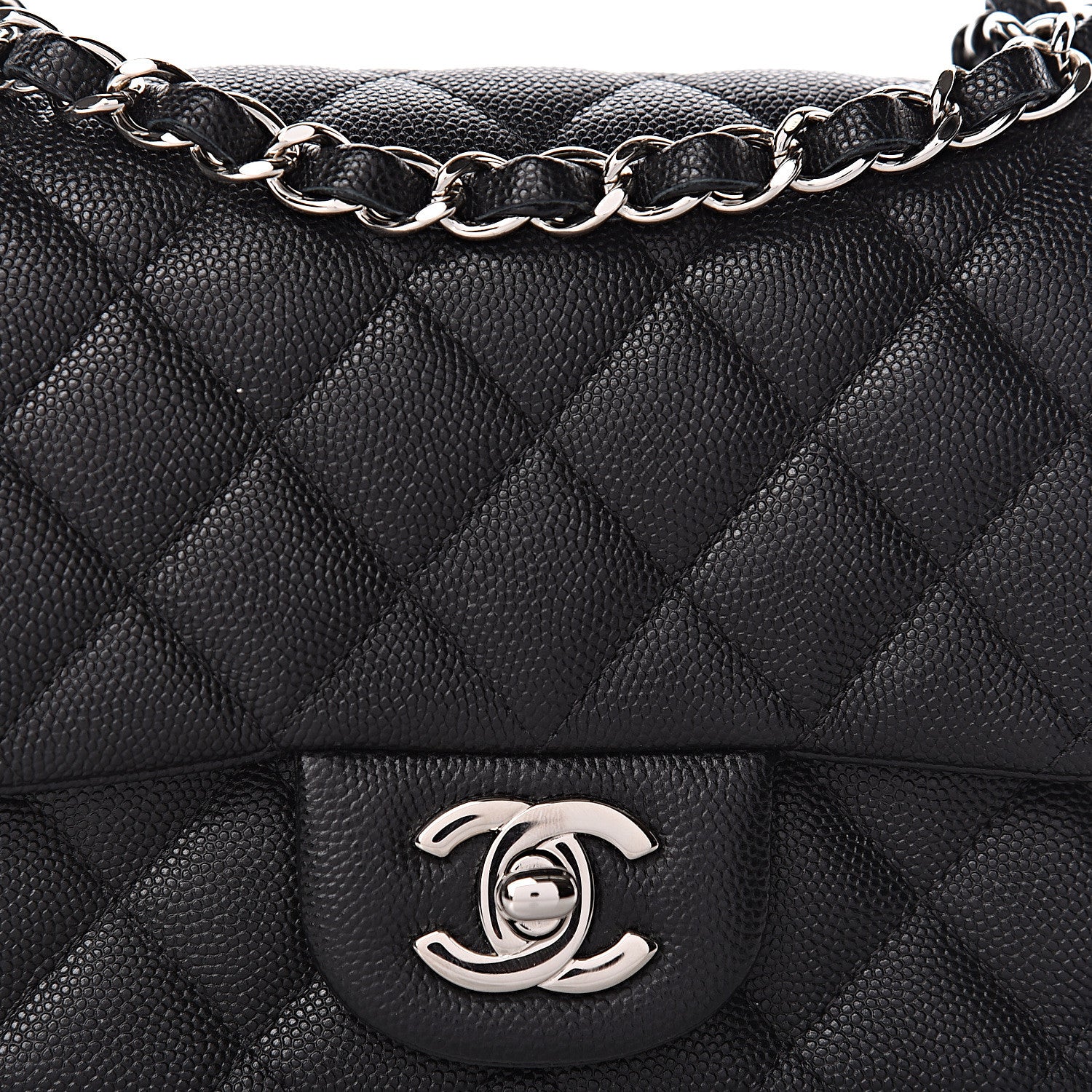 Chanel Caviar Quilted Mini Square Flap Black 10 of 10