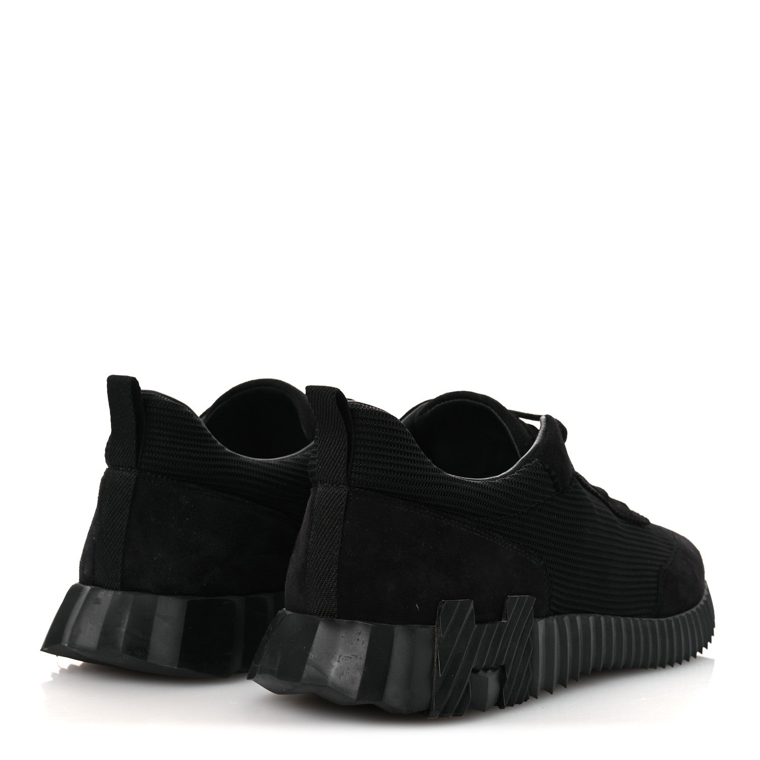 Hermes Technical Mesh Suede Goatskin Bouncing Sneakers 43 Black 5 of 13