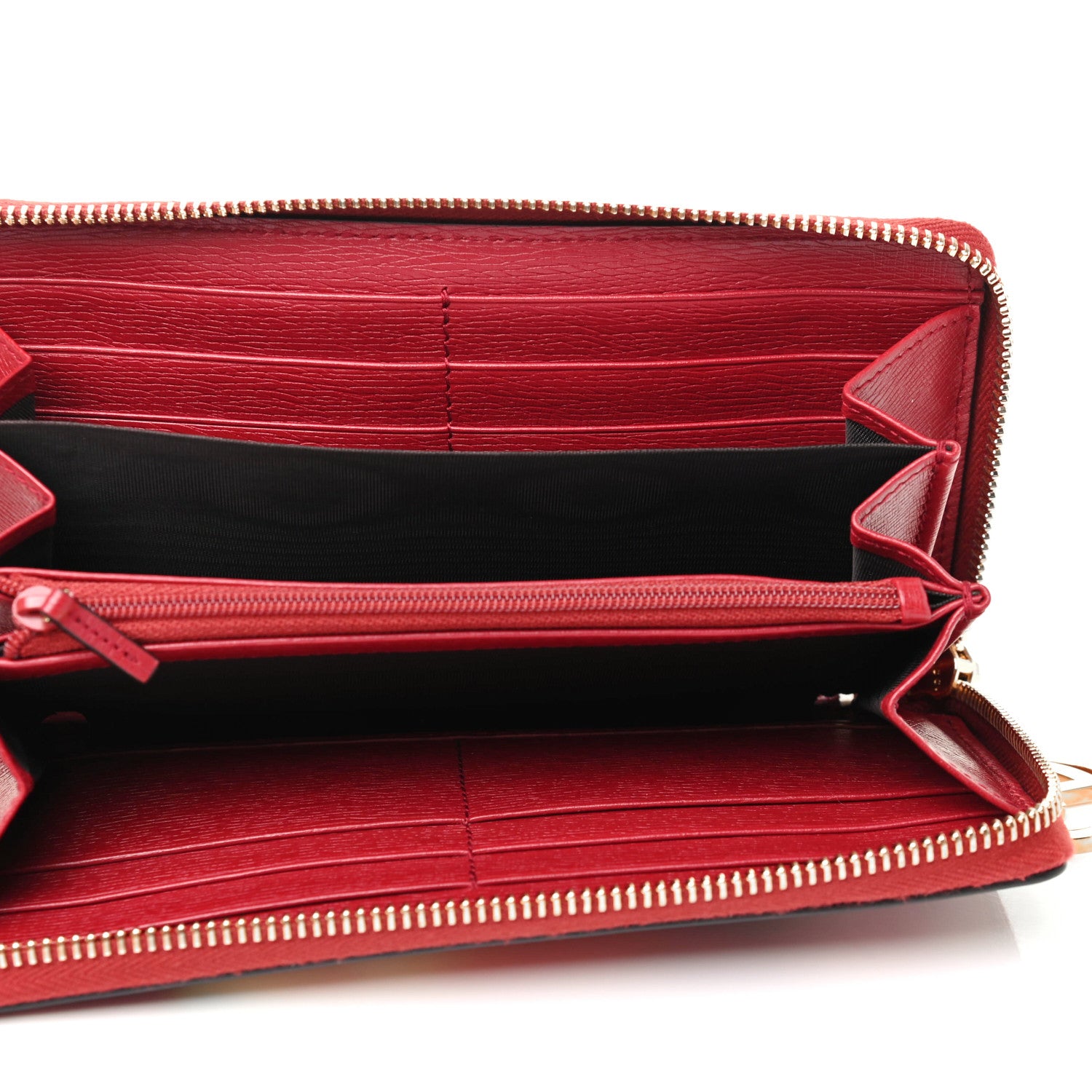 Gucci Calfskin Blooms Print Icon Zip Around Wallet Romantic Cherry Multicolor 5 of 7