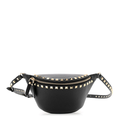 Valentino Garavani Calfskin Rockstud Belt Bag Black 1 of 9