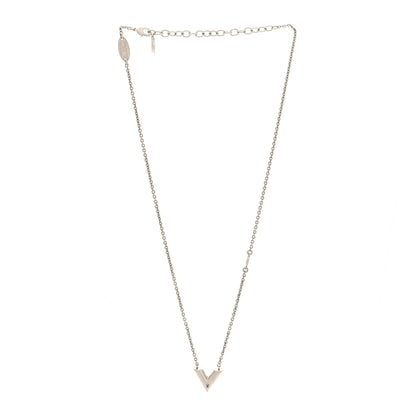 Louis Vuitton Metal Essential V Supple Necklace Silver 3 of 4