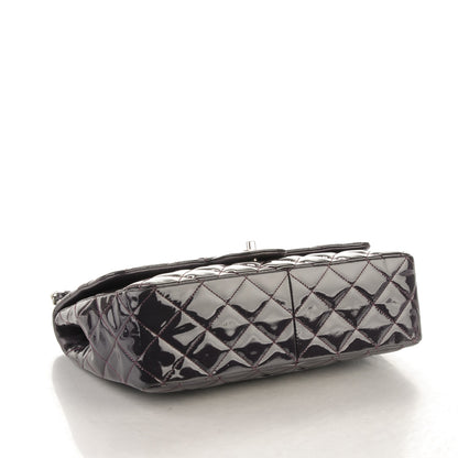 Chanel Patent Quilted Jumbo Single Flap Dark Purple 4 of 7
