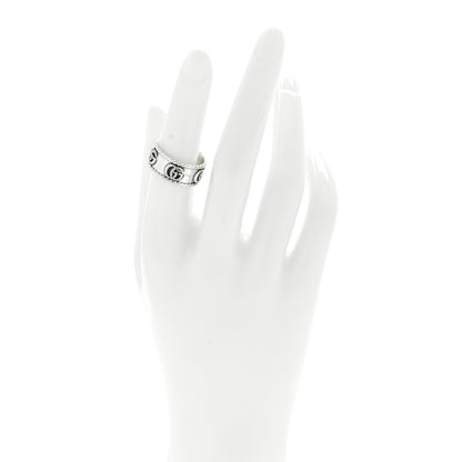 Gucci Sterling Silver Torchon GG Marmont Ring 53 6.25 2 of 4