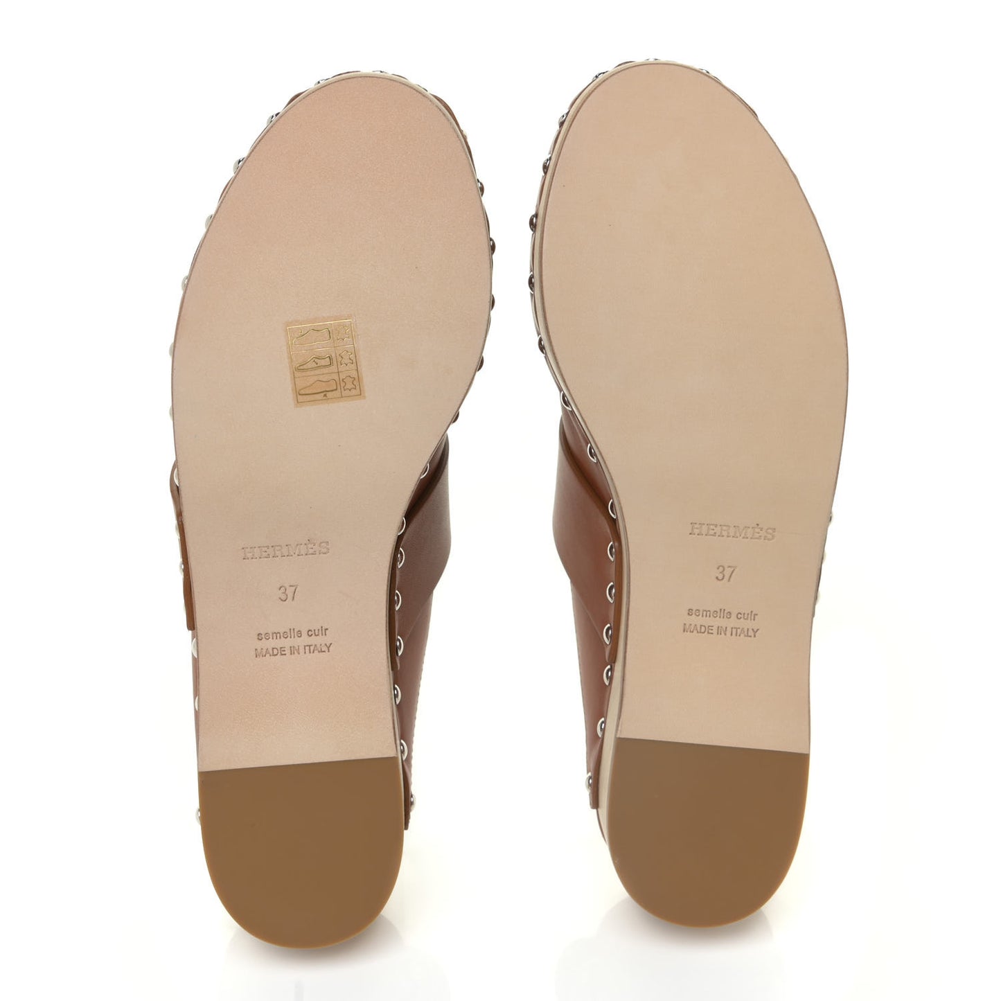 Calfskin Calya Mules 37 Naturel
