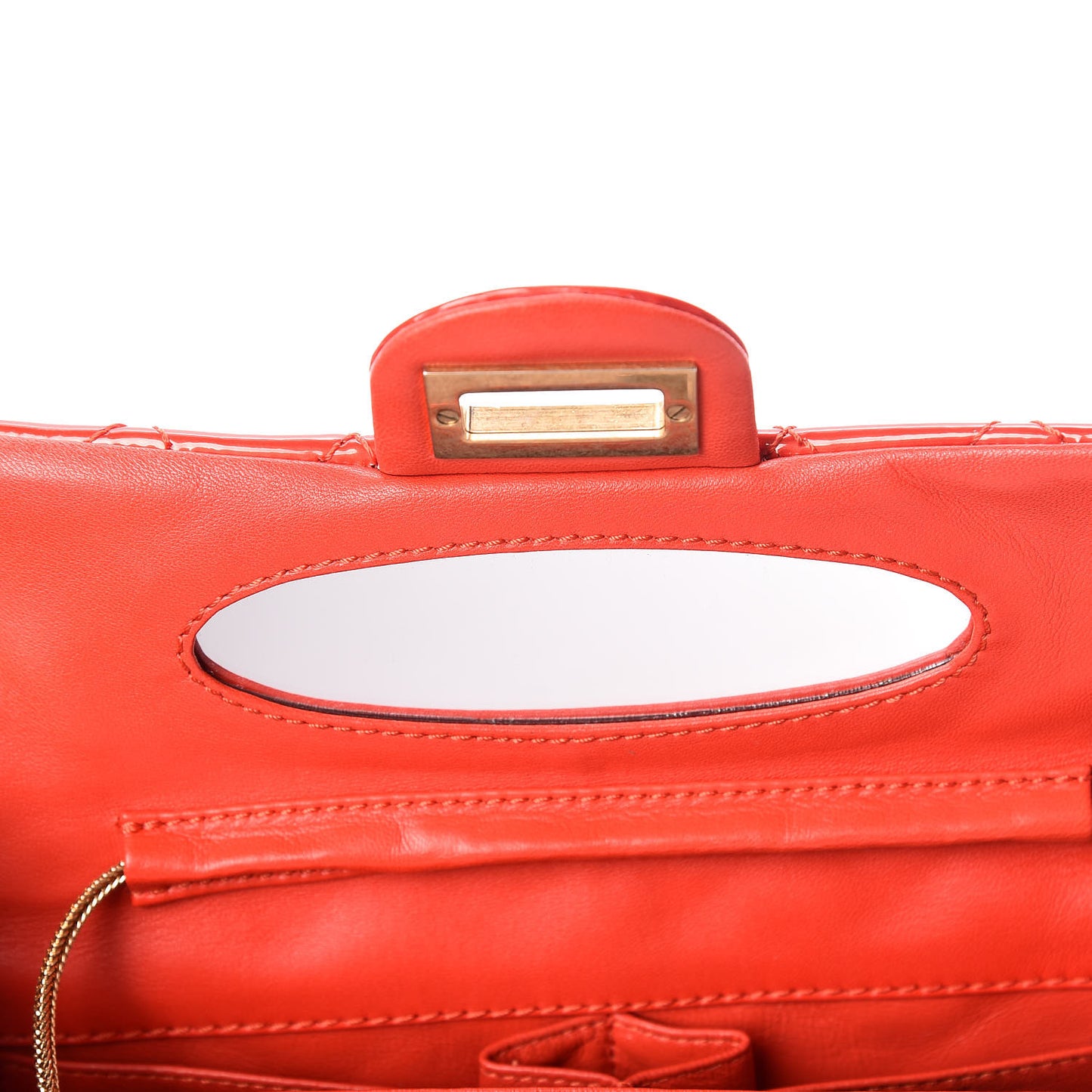 Patent Quilted 2.55 Reissue East West Clutch Red