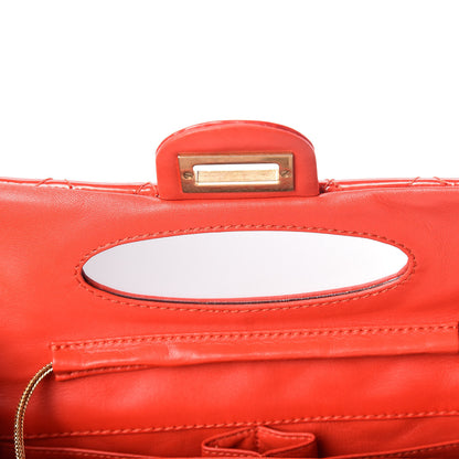 Chanel Patent Quilted 2.55 Reissue East West Clutch Red 10 of 14