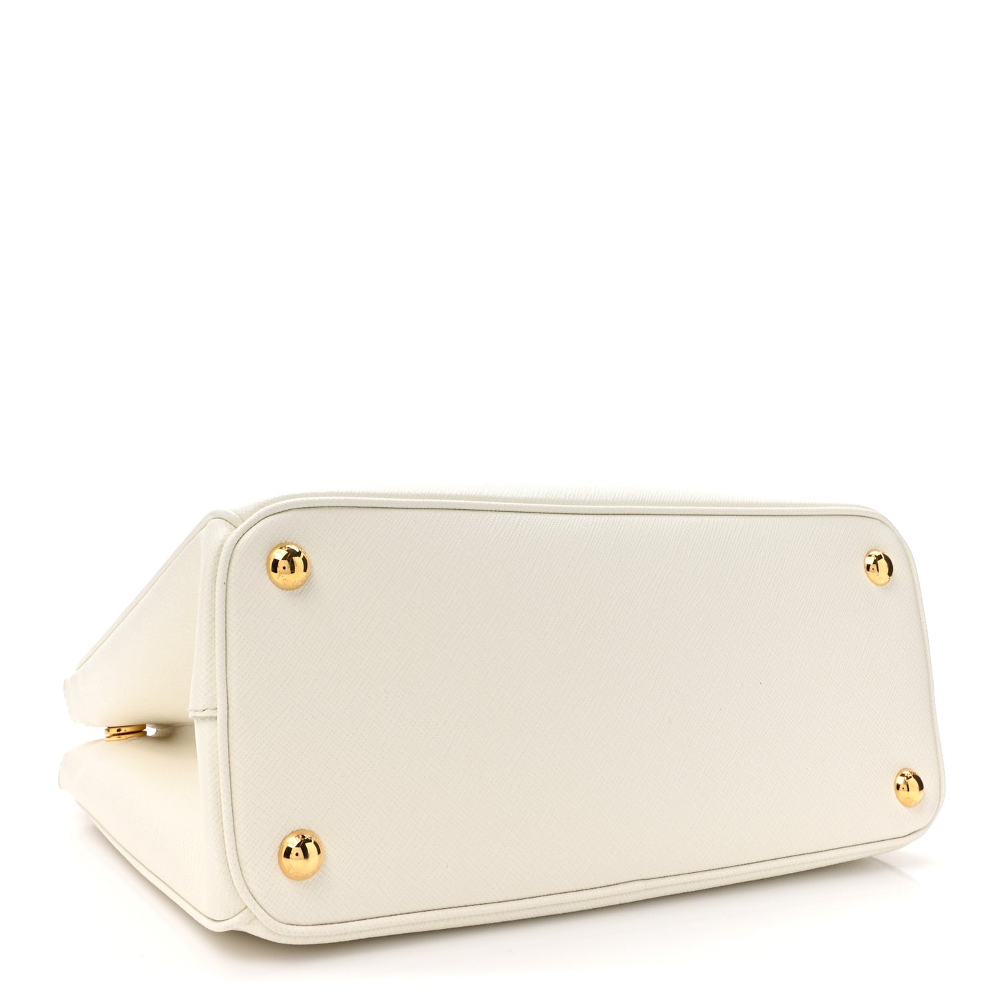 Saffiano Lux Small Galleria Double Zip Tote White