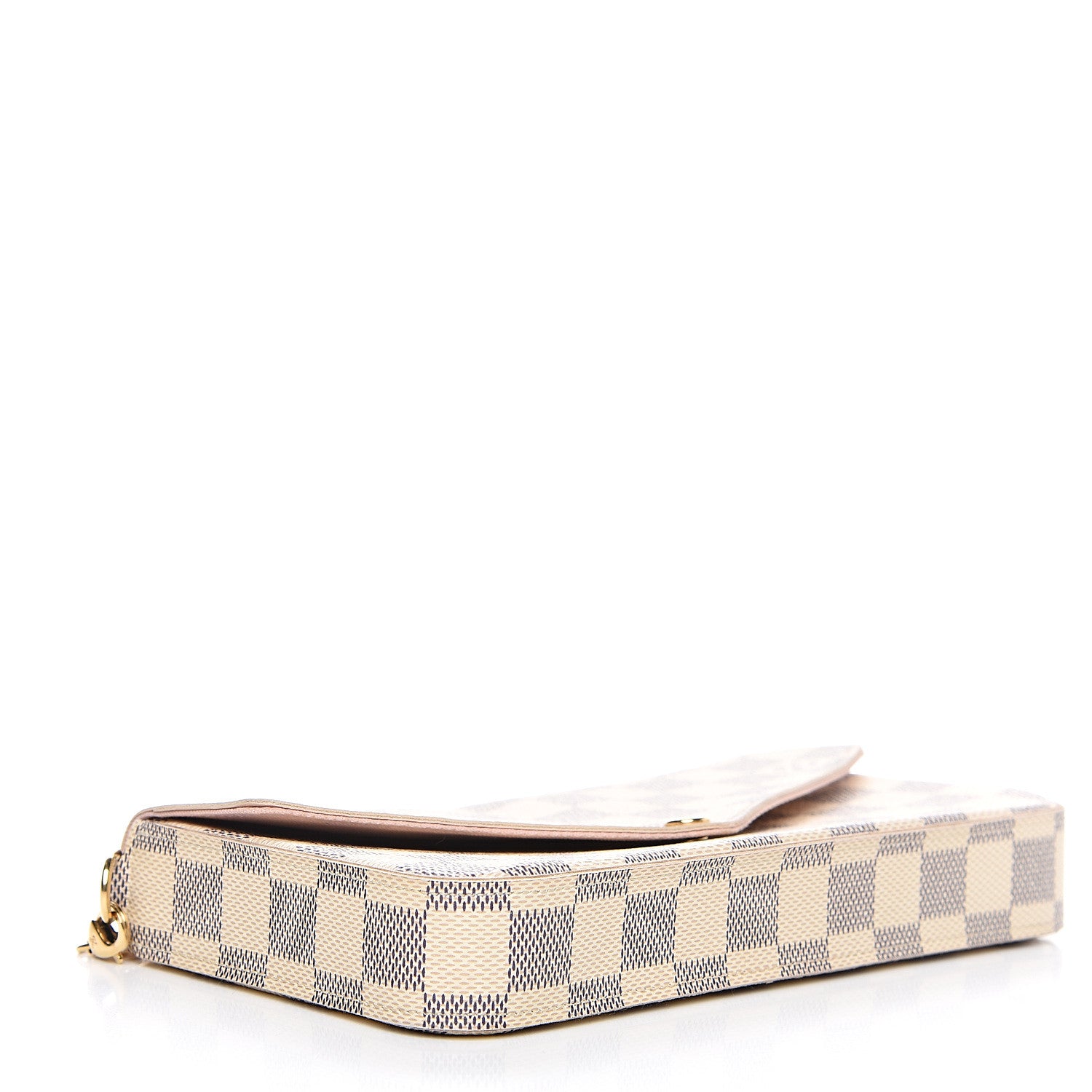 Louis Vuitton Damier Azur Pochette Felicie Chain Wallet Rose Ballerine 3 of 11