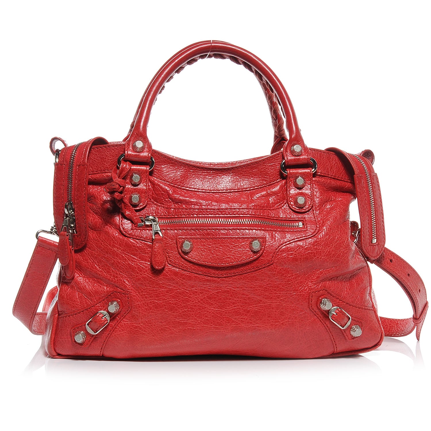 Balenciaga Agneau Giant 12 Silver Hardware Town Coquelicot 1 of 7