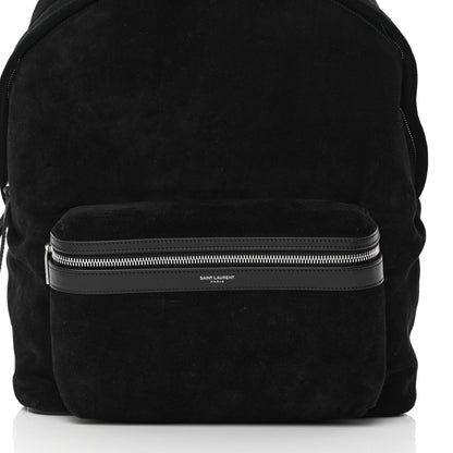 Saint Laurent Suede City Backpack Black 8 of 11
