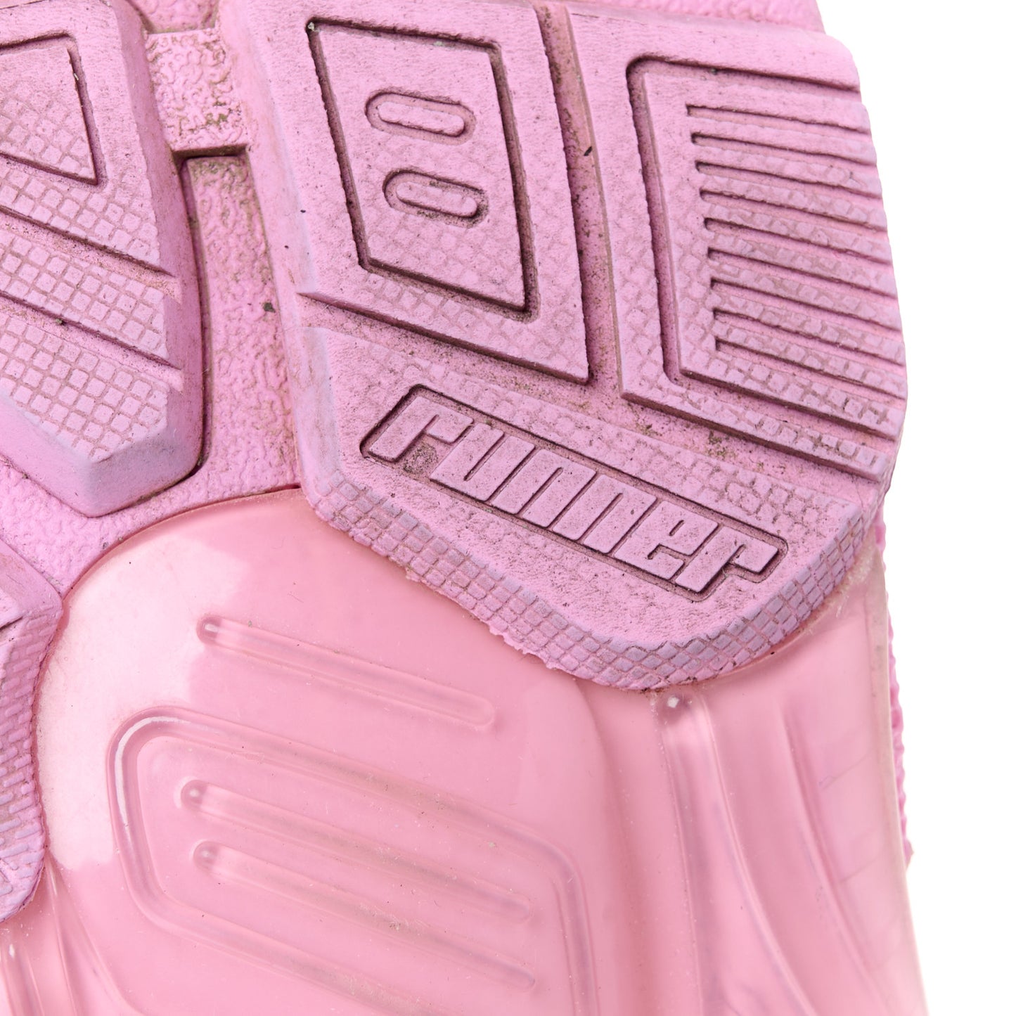 Mesh Rubber Distressed Womens Runner Sneakers 38 Pink