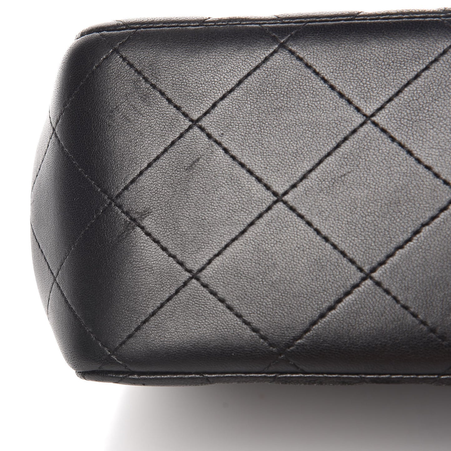 Lambskin Quilted Jumbo Double Flap Black