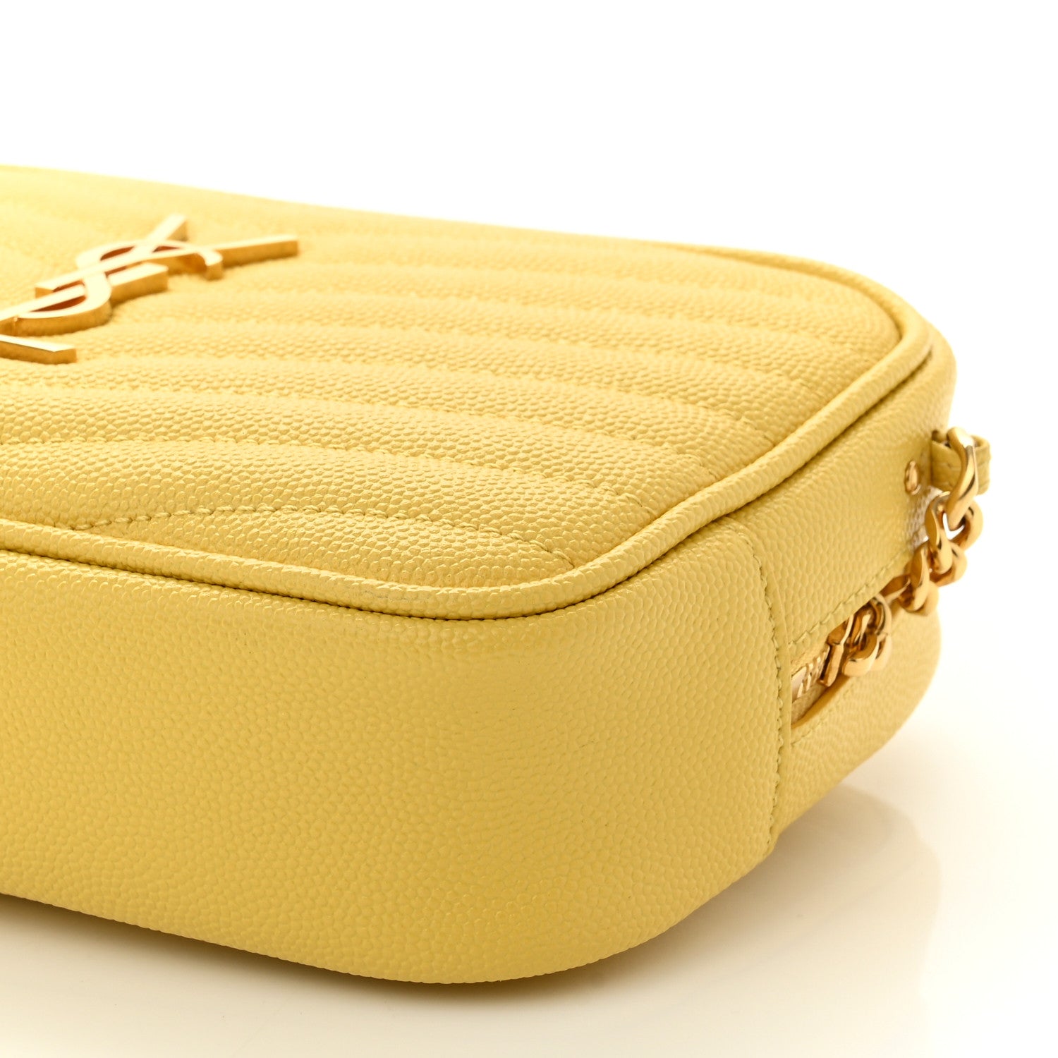 Saint Laurent Grain De Poudre Matelasse Monogram Mini Lou Camera Bag Sunflower 9 of 9