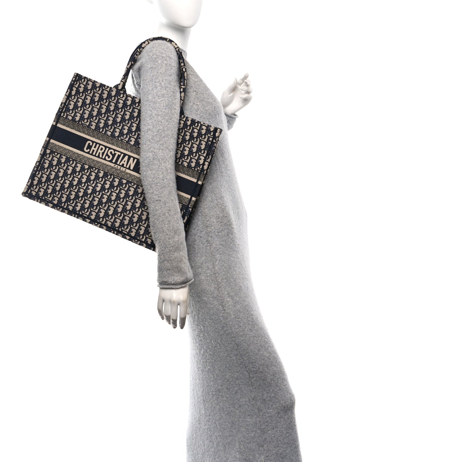 Christian Dior Oblique Large Book Tote Blue Multicolor 2 of 11