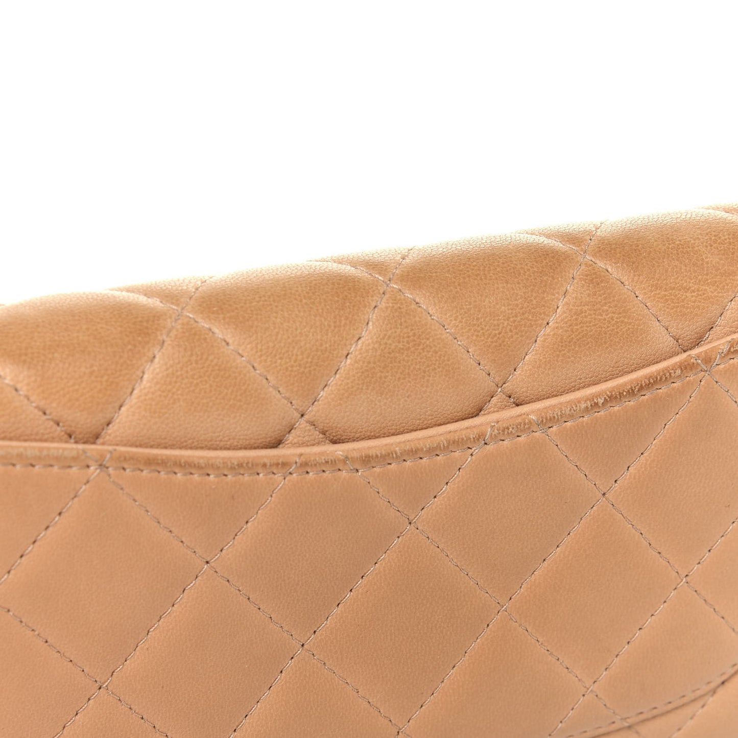 Lambskin Quilted Yen Wallet Beige