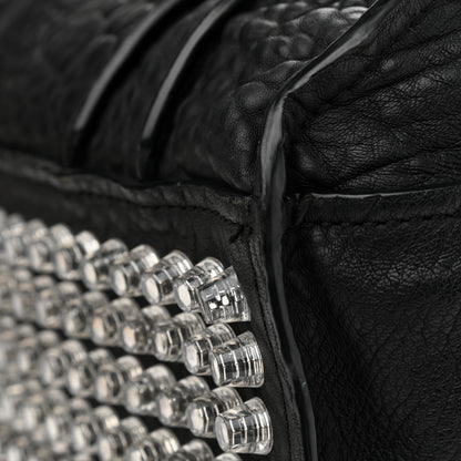Alexander Wang Pebbled Lambskin Inside Out Rocco Black Clear Resin Hardware 10 of 10