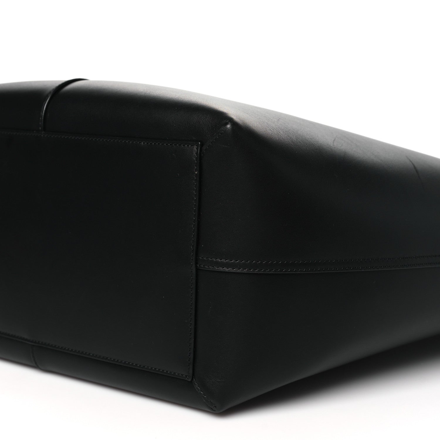 Saint Laurent Smooth Calfskin Maxi Trapezoid Shopping Tote Black 10 of 11
