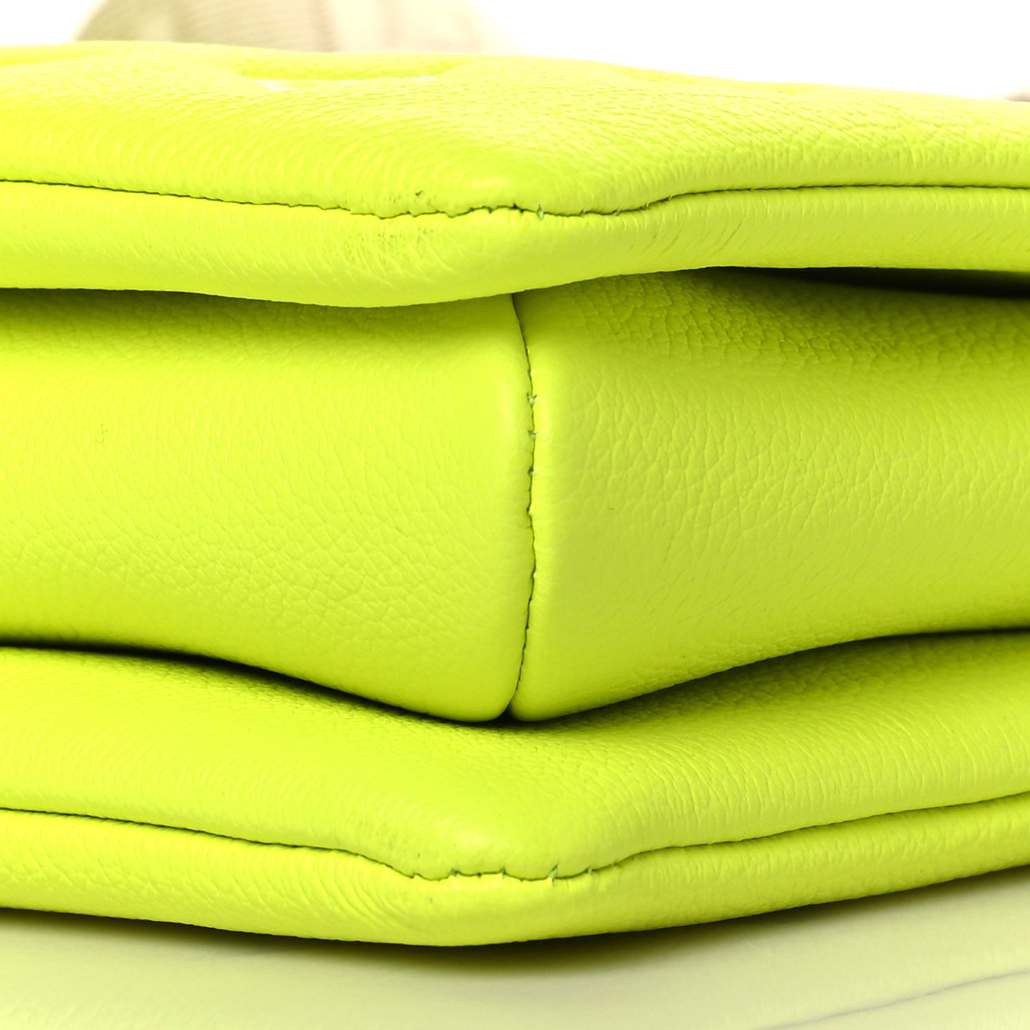 Calfskin Embossed Monogram LV Match Coussin PM Fluorescent Yellow