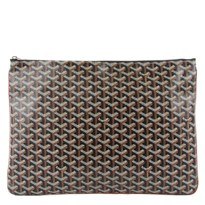 Goyard Goyardine Senat Pochette GM Black Gold 1 of 9