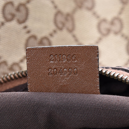 Gucci Monogram Medium Jockey Hobo Brown 9 of 17
