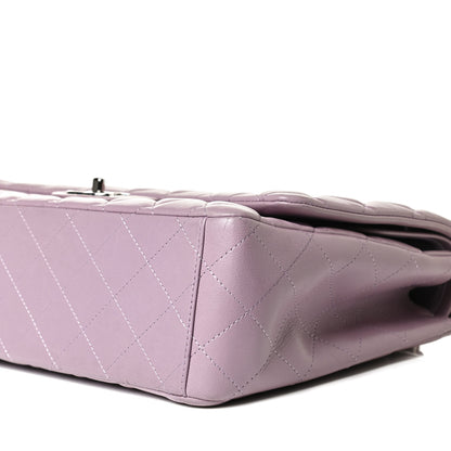 Chanel Lambskin Quilted Maxi Double Flap Purple 10 of 16