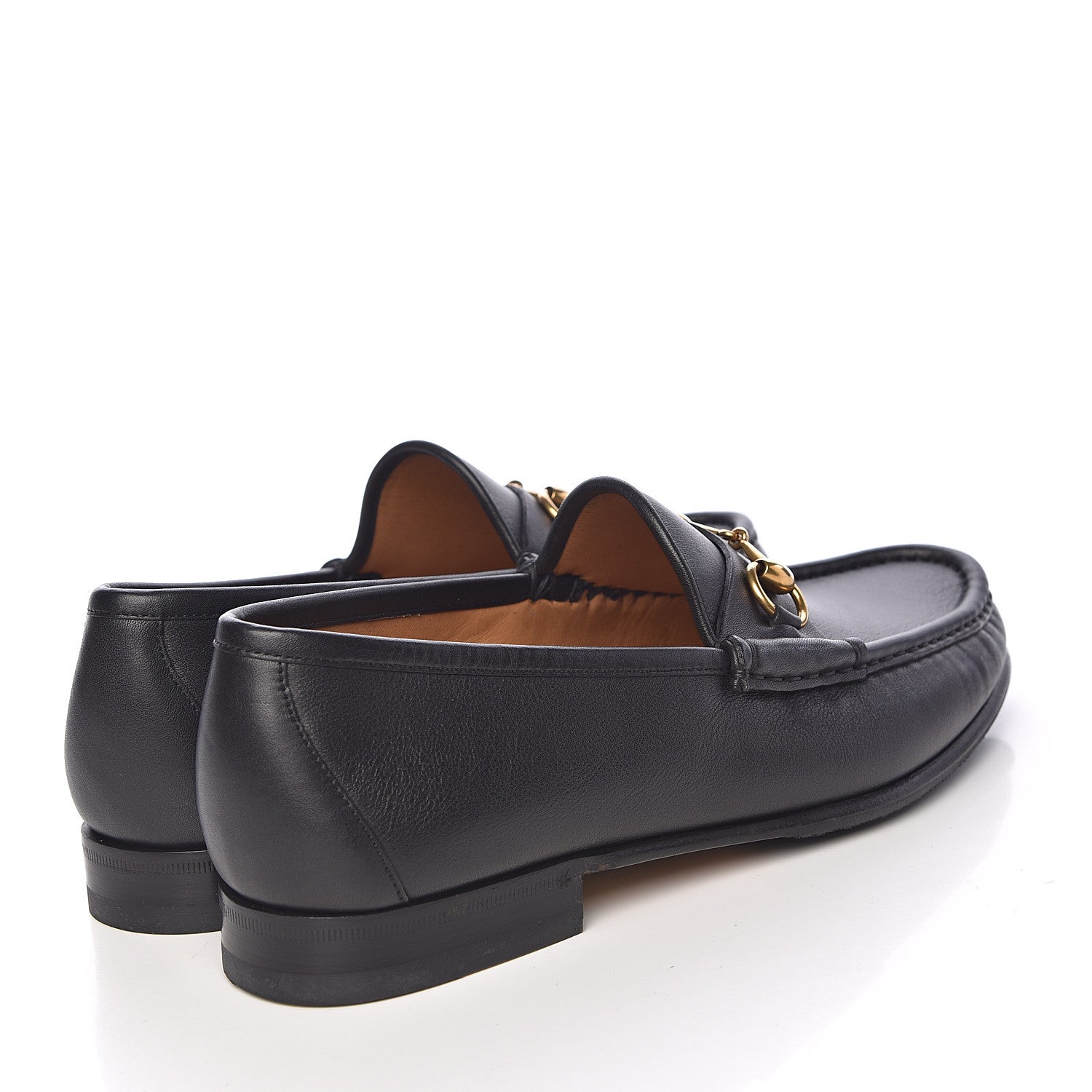 Gucci Calfskin Miro Soft Mens Horsebit Loafers 8.5 Black 4 of 9