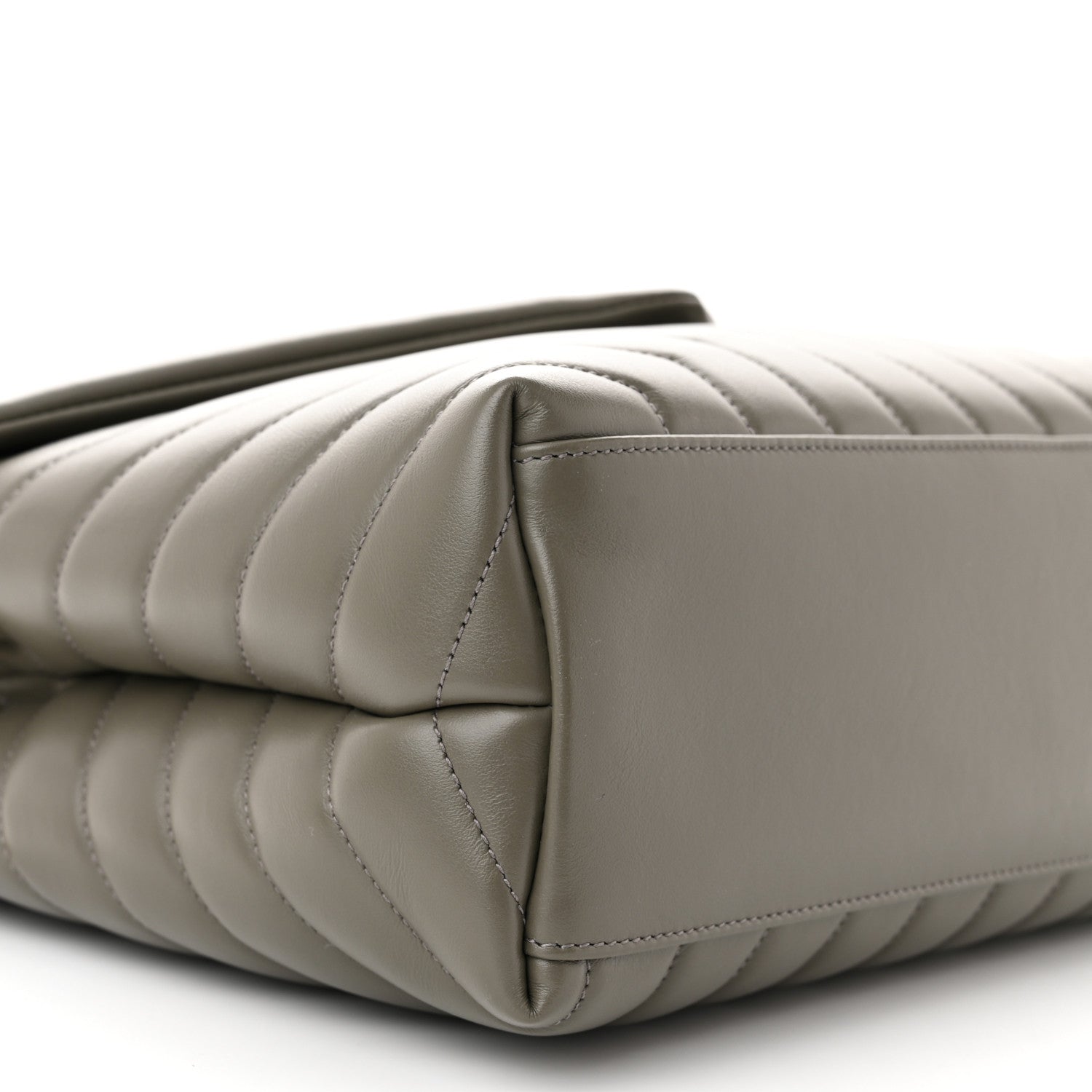 Saint Laurent Calfskin Y Quilted Monogram Medium Loulou Chain Satchel Storm 9 of 10