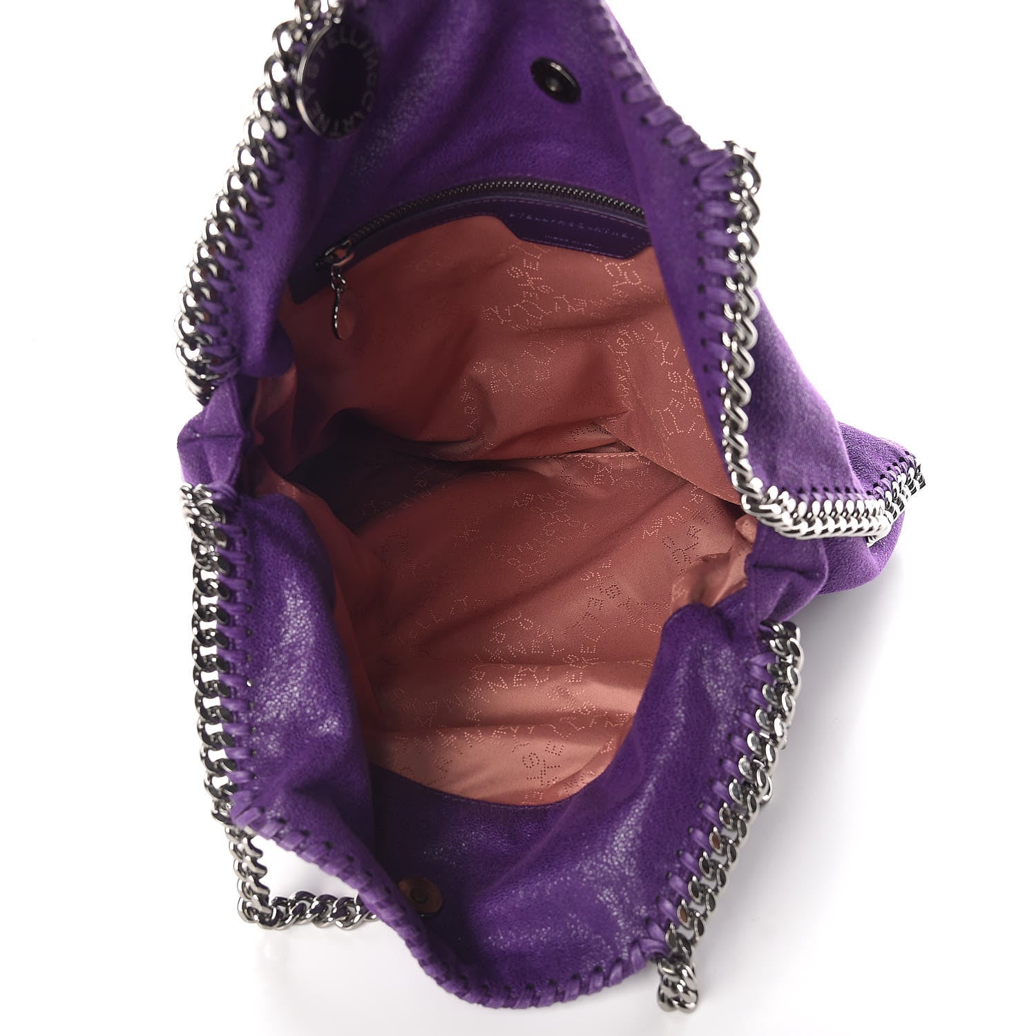 Stella McCartney Shaggy Deer Small Falabella Fold Over Tote Bright Purple 6 of 10