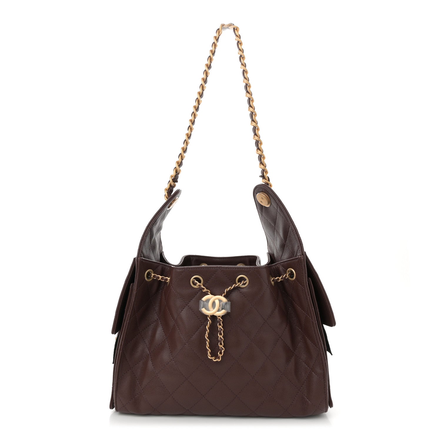 Chanel Caviar Quilted Small Chanel 25 Handbag Dark Brown 1 of 10