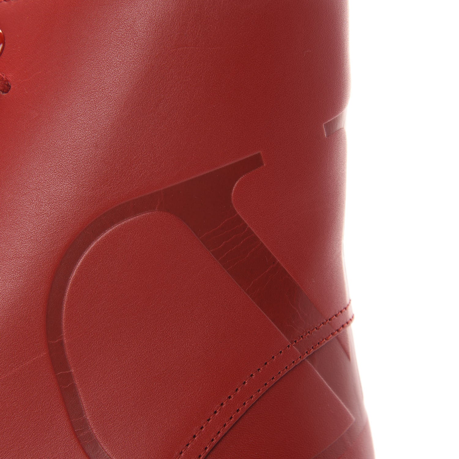 Valentino Garavani Calfskin Womens VLOGO 35mm Combat Boots 39 Rouge Pur 9 of 9