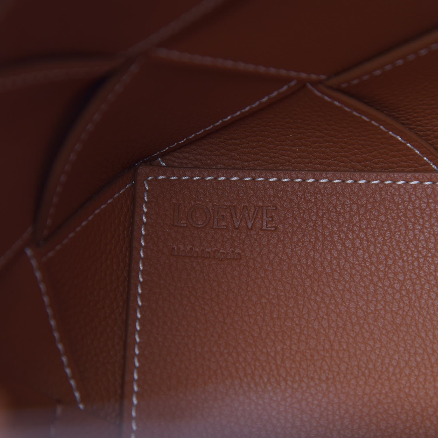 Loewe Calfskin Woven Basket Bag Tan 7 of 9