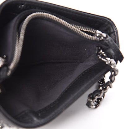 Chanel Calfskin Strass Studded Mini Phone Holder Clutch Black 7 of 14