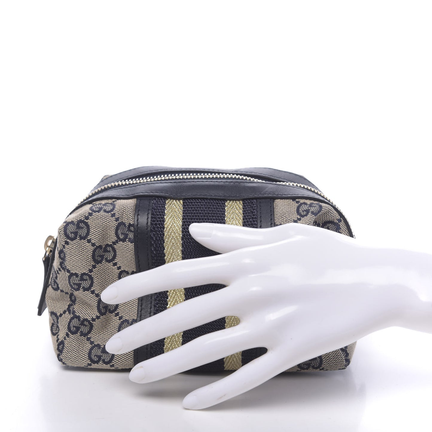 Monogram Web Small Cosmetic Case Navy