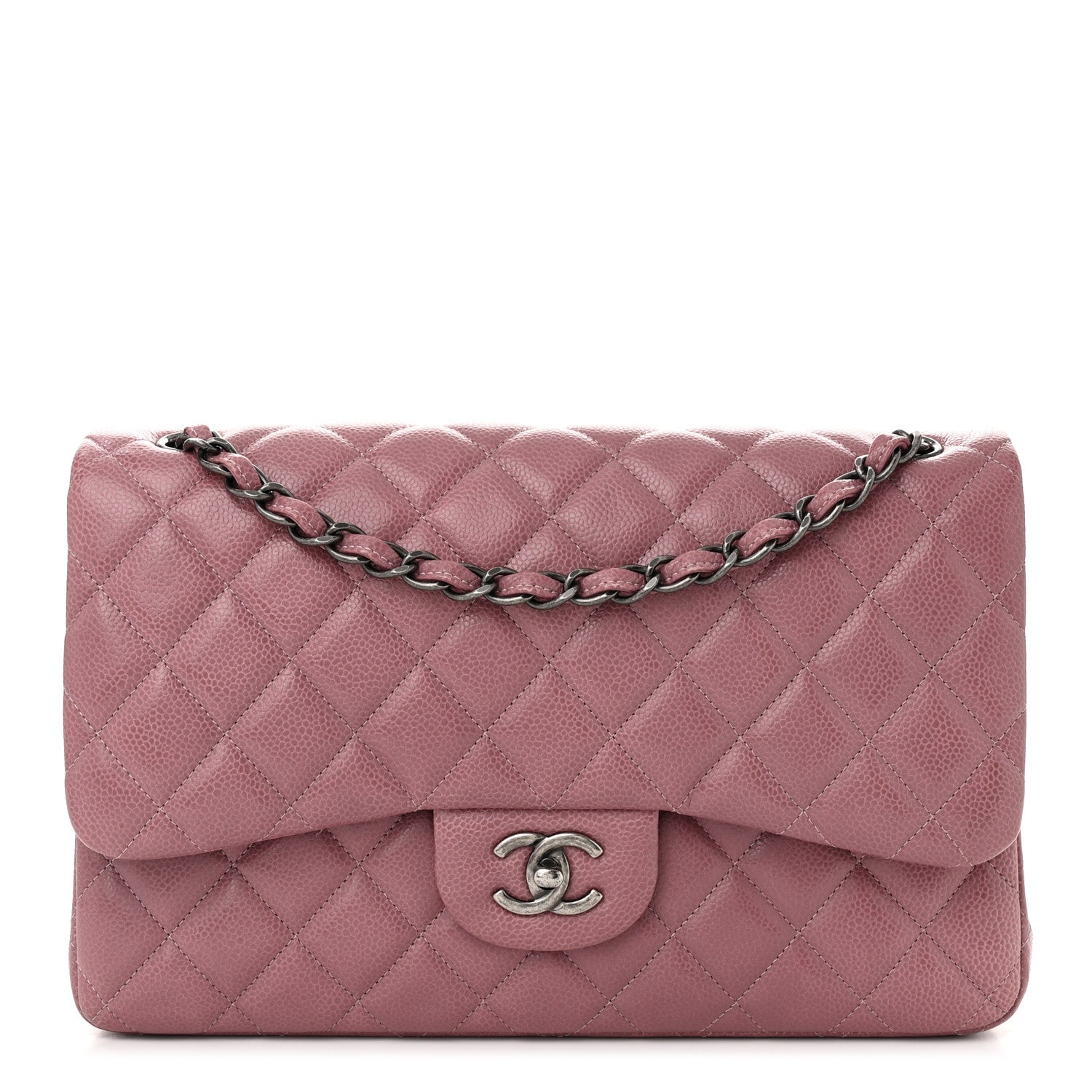 Chanel Caviar Quilted Jumbo Double Flap Light Purple 1 of 10