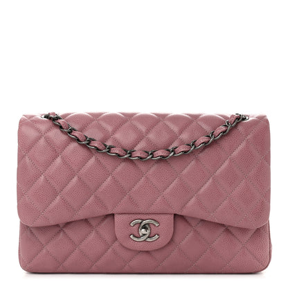 Chanel Caviar Quilted Jumbo Double Flap Light Purple 1 of 10