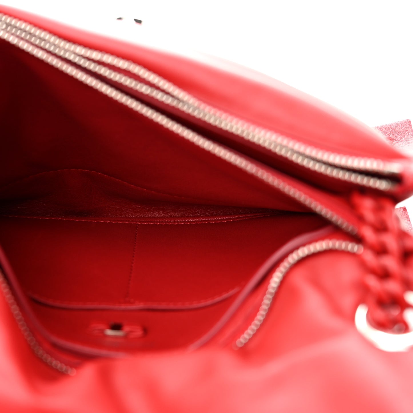 Calfskin Small Viva Bow Shoulder Bag Red