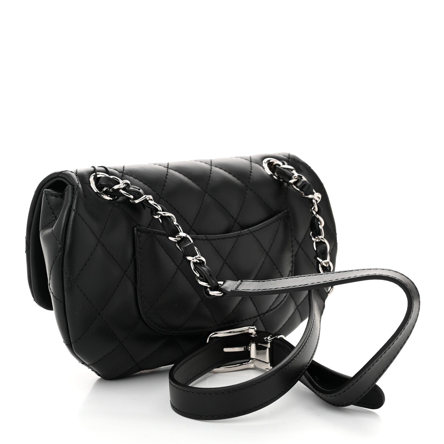 Chanel Calfskin Quilted CC Uniform Flap Belt Bag Black 3 of 11