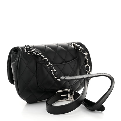 Chanel Calfskin Quilted CC Uniform Flap Belt Bag Black 3 of 11