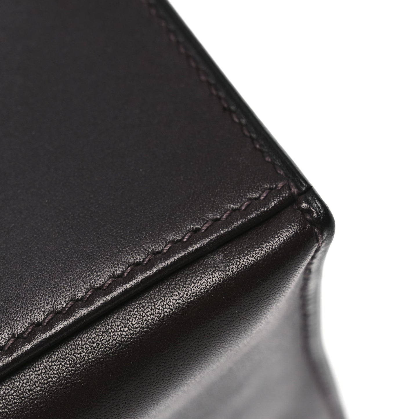 Tadelakt Kelly Pochette Clutch Chocolate