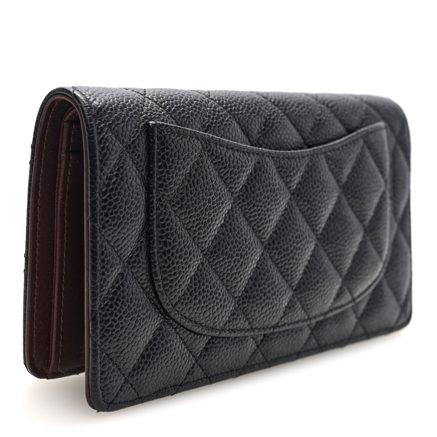 Chanel Caviar Quilted Yen Wallet Black 3 of 8