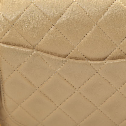 Chanel Lambskin Quilted Medium Double Flap Beige 18 of 18