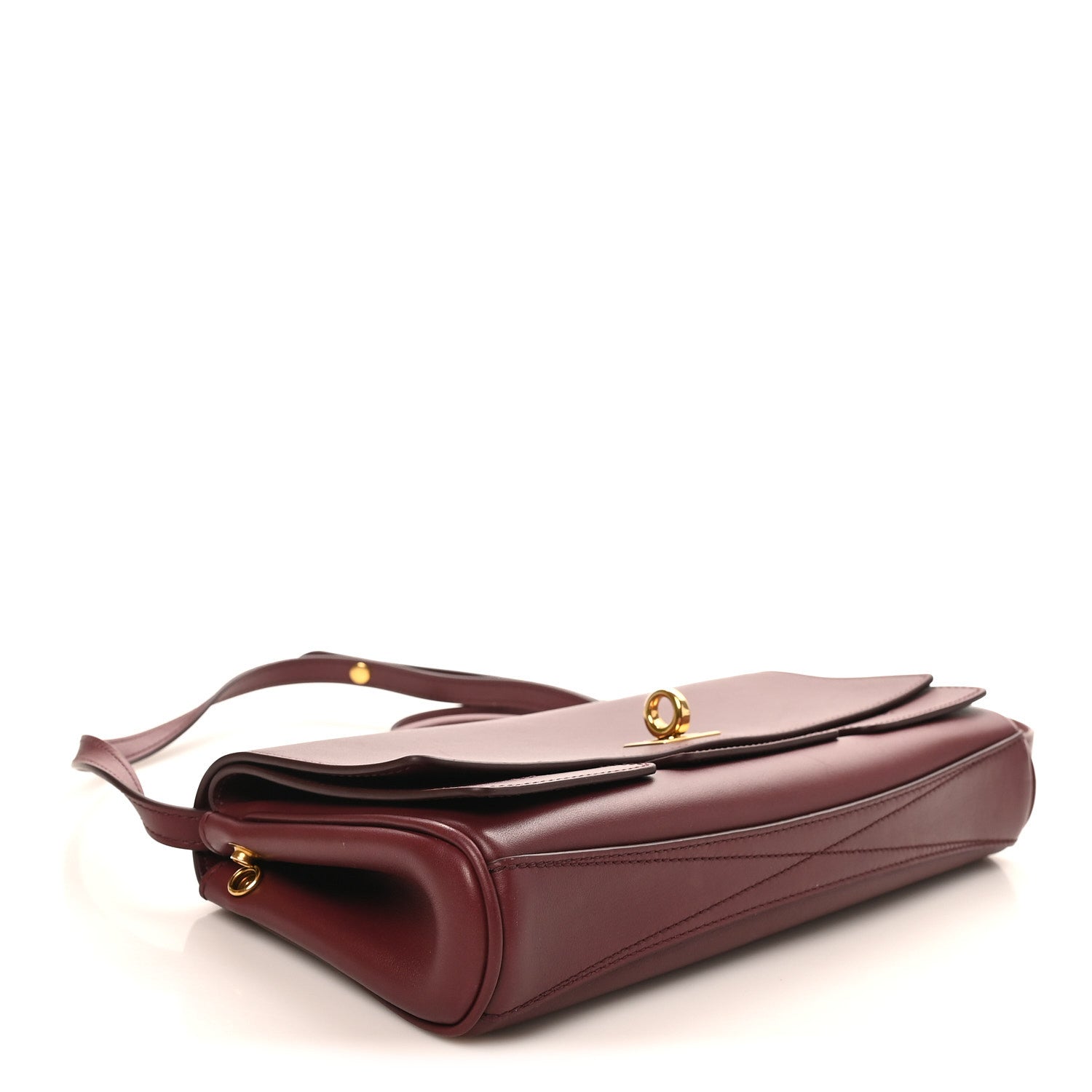 Balenciaga Smooth Calfskin Small Bel Air Clutch On Strap Dark Burgundy Dark Burgundy 4 of 10