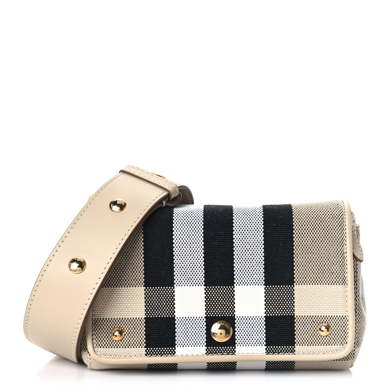 Burberry Canvas Check Hackberry Crossbody Bag Soft Fawn 1 of 8