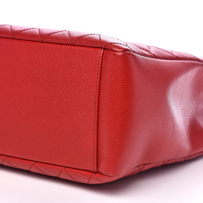 Chanel Caviar Quilted Grand Shopping Tote GST Red 9 of 13