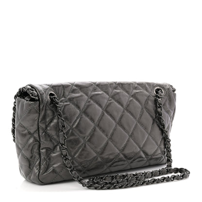 Chanel Metallic Calfskin Quilted Medium Chain Me Flap Grey 3 of 10