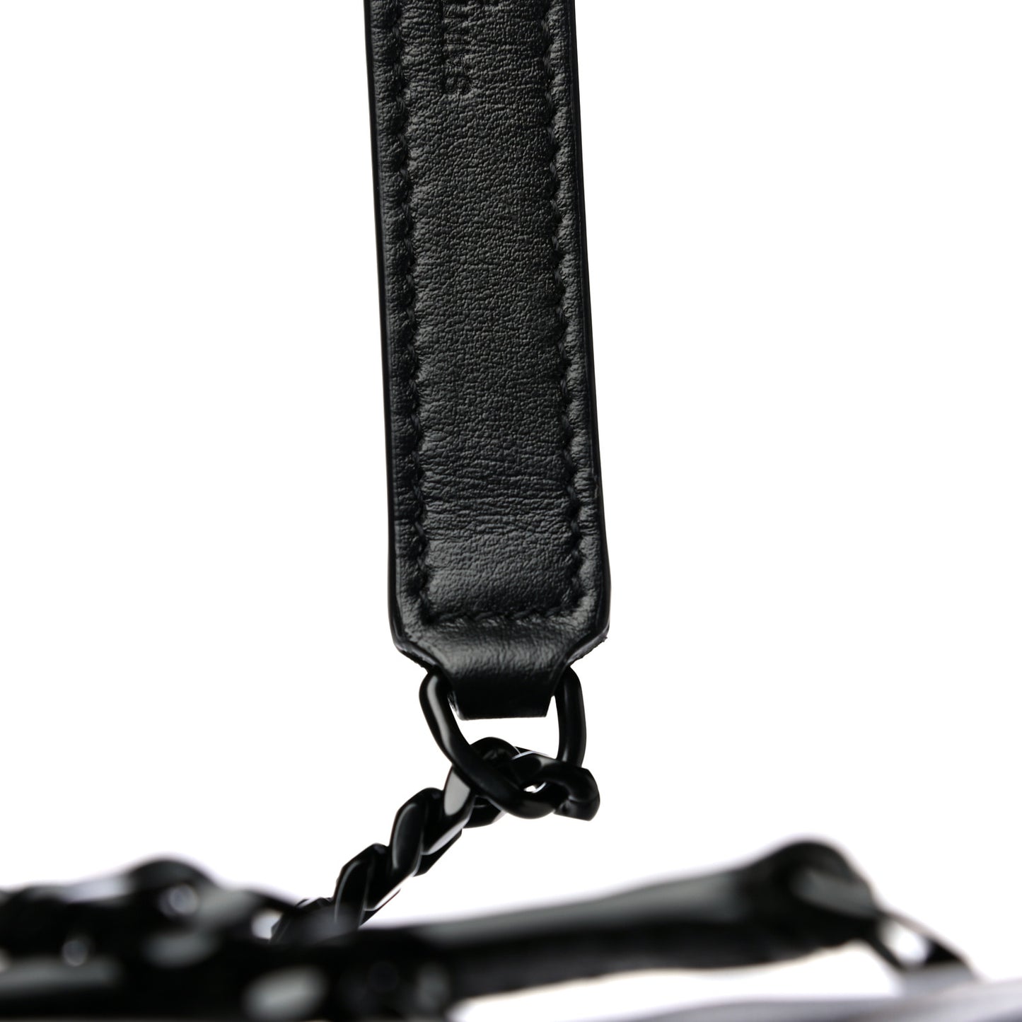Calfskin Y Quilted Monogram Medium Loulou Chain Satchel Black