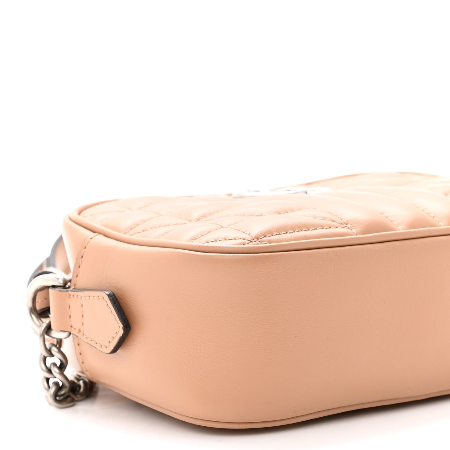 Calfskin Matelasse Aria Mini GG Marmont Chain Shoulder Bag Camelia