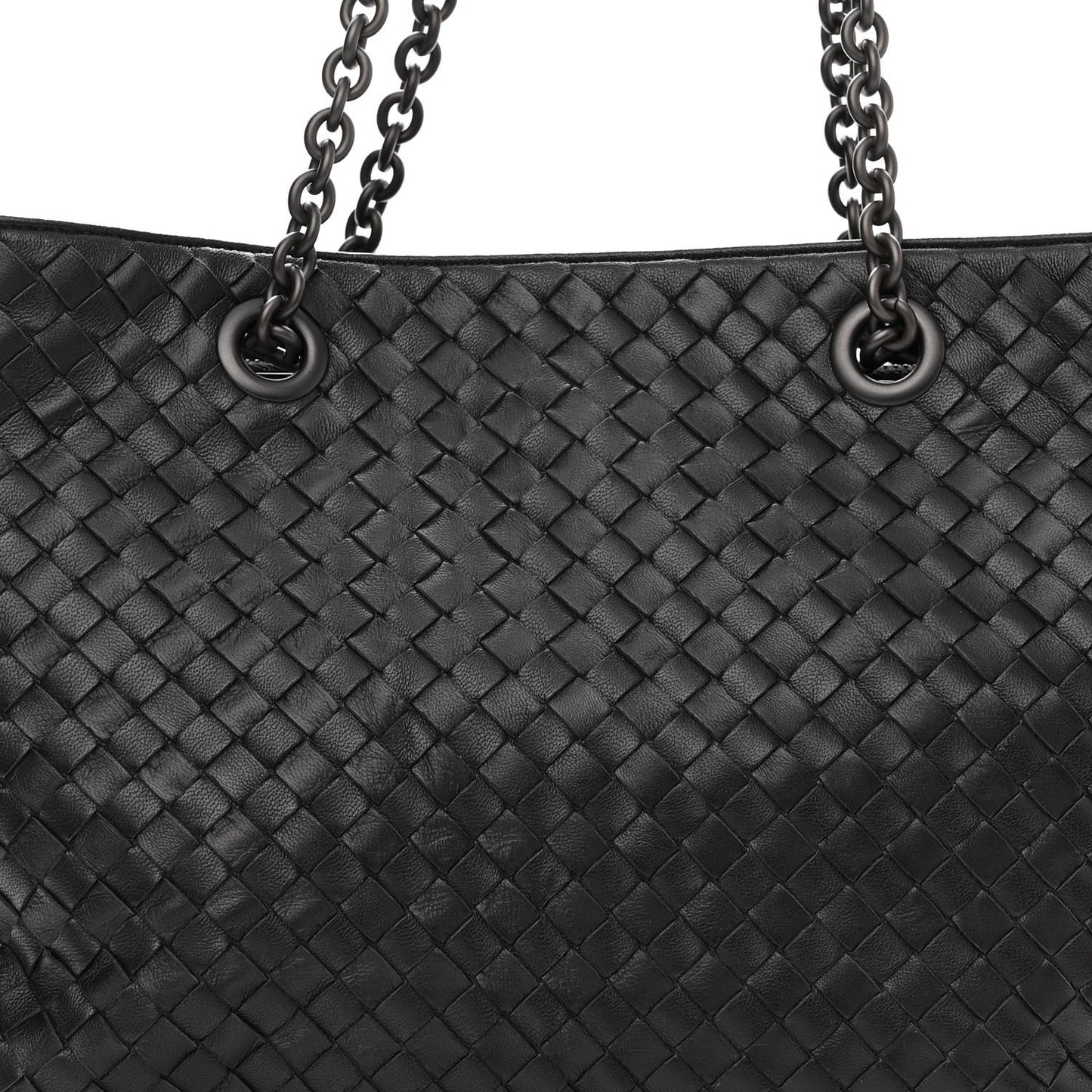 Nappa Intrecciato Medium Tote Black